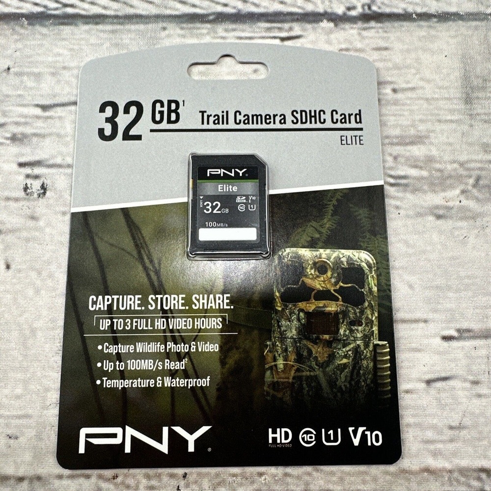 PNY Elite 32 Gb Trail Camera SDHC card Deer Hunting‎ Turkey P-Sd32gv New